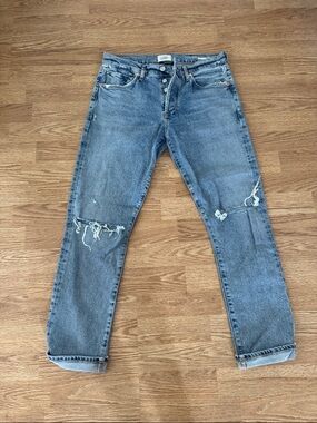 Citizens Of Humanity Distressed High-Rise Blue Jeans